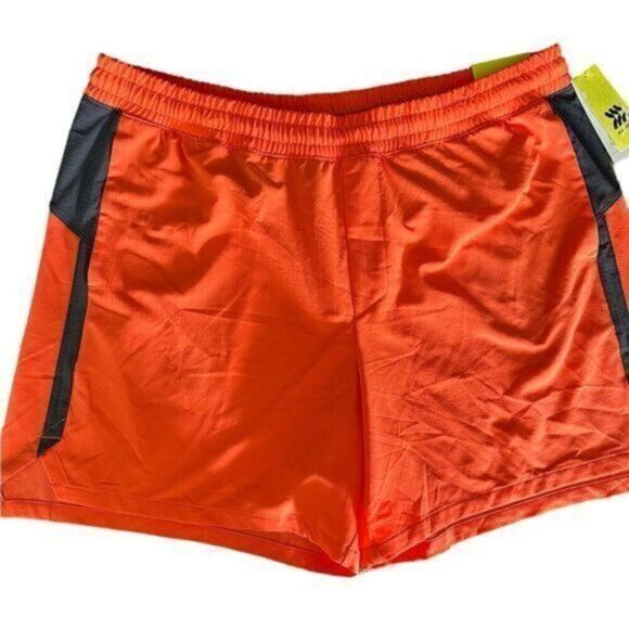 NWT All In Motion Ladies 6” Athletic Shorts Orange Security Back Pocket Size XL - Picture 1 of 8